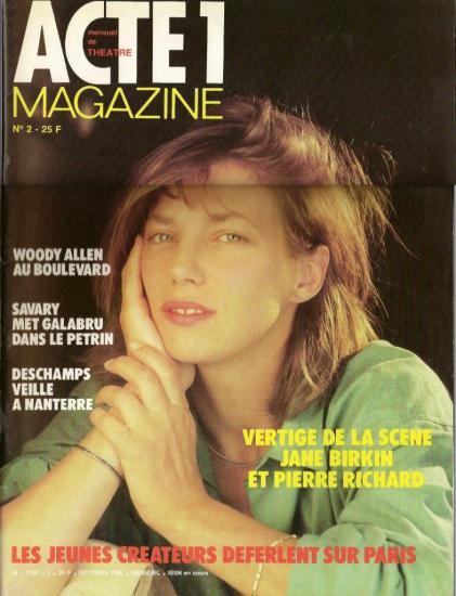 Jane Birkin couverture Acte 1 Magazine n° 2