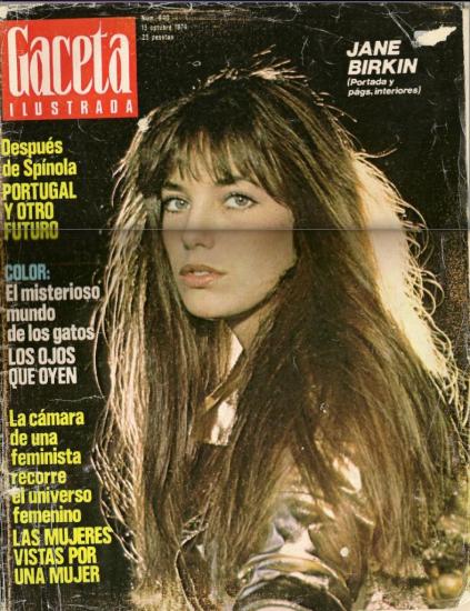 Jane Birkin couverture Gaceta ilustrada n° 640 13 octobre 1974