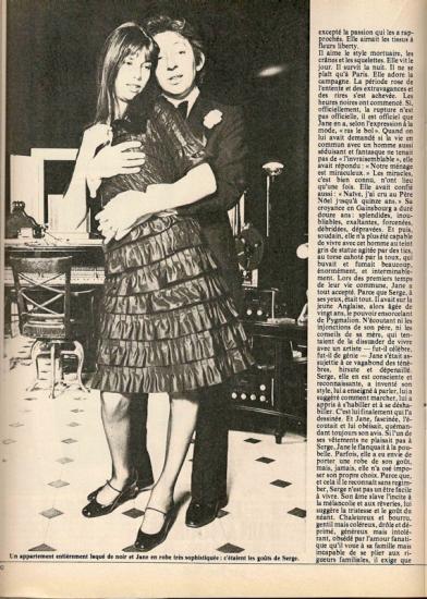 jane birkin et serge gainsbourg paris match n° 1639