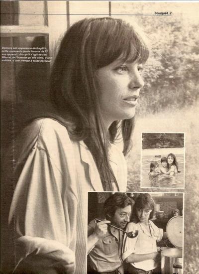 Jane Birkin et Serge Gainsbourg Bouquet, presse etrangere, date inconnue