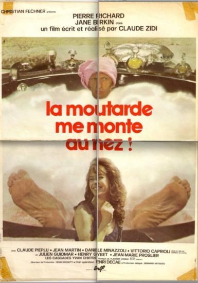 Jane Birkin affiche du film La moutarde me monte au nez de Claude Zidi