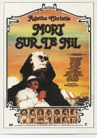 Jane Birkin affiche de film Mort sur le Nil, de John Guillermin 