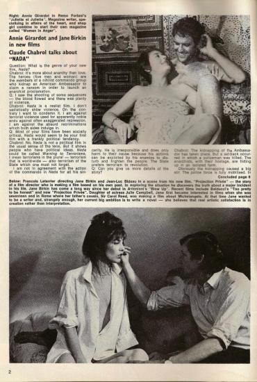 Jane Birkin Continental vol. 21 n°1 novembre 1973