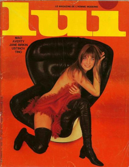 Jane Birkin couverture Lui le magazine de l'homme moderne n° 61 février 1969