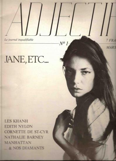 Jane Birkin couverture magazine Adjectif n° 1 mars 1980