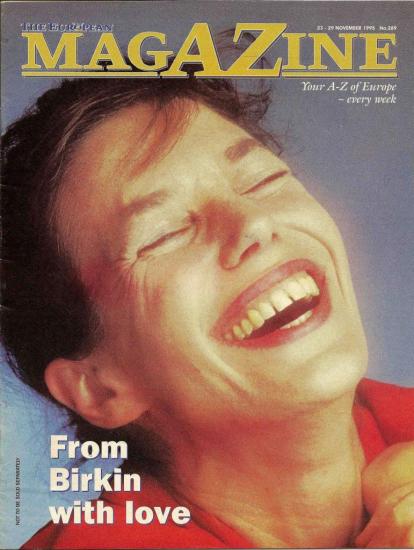 Jane Birkin couverture The European Magazine n° 289 23-29 novembre 1995
