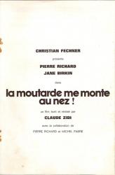 Jane Birkin dossier de presse film La moutarde me monte au nez de Claude Zidi