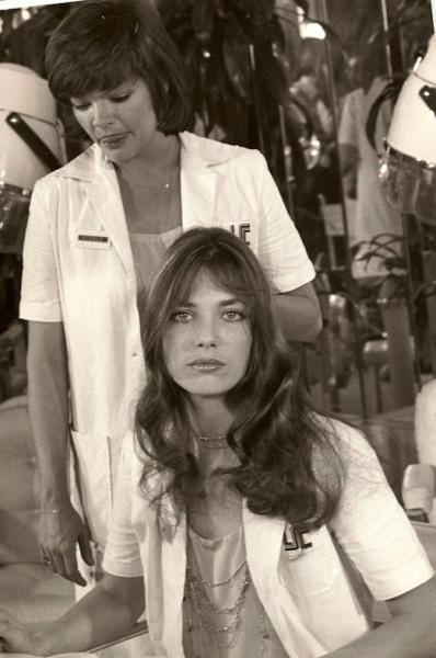 Jane birkin et catherine allegret photo de tournage la course a l e chalote de claude zidi