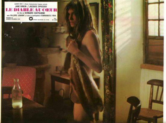 Jane Birkin film Le diable au coeur photos d'exploitation