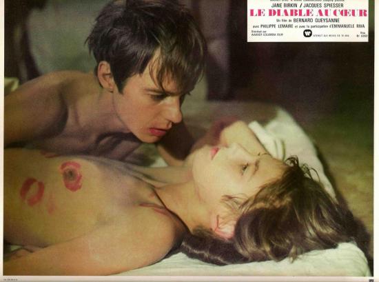 Jane Birkin et jacques Spiesser Le diable au coeur photos d'exploitation