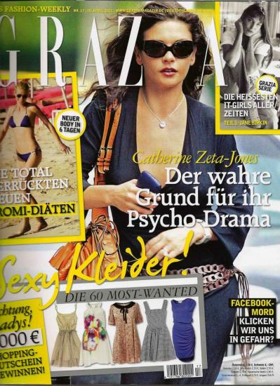 Jane Birkin magazine Grazia version allemande n° 17 20 avril 2011