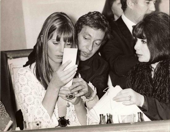 jane birkin, juliette gréco serge gainsbourg photo de presse