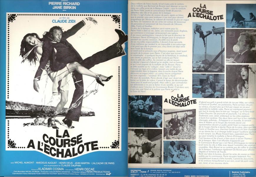 La course a l e chalote pierre richard et jane birkin extrait dossier de presse