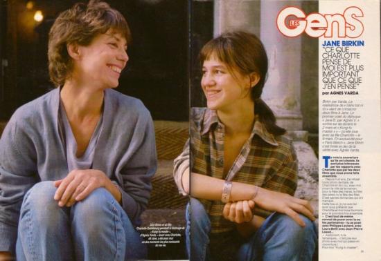 jane birkin et charlotte gainsbourg parismatch-n-2021-19-fevrier-1988