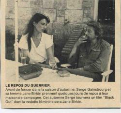 Jane Birkin et Serge Gainsbourg presse française