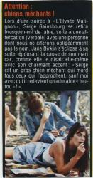 Jane Birkin article de presse
