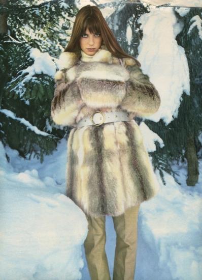jane birkin dans la neige