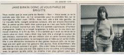 Jane Birkin article presse française