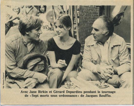 Jane Birkin Depardieu et Piccoli presse française