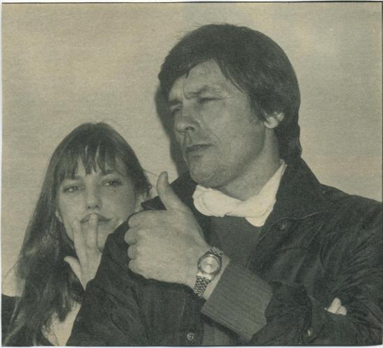 Jane Birkin et Alain delon presse française