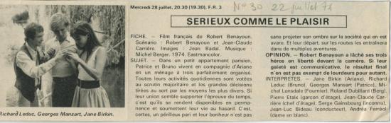 Jane Birkin article presse française