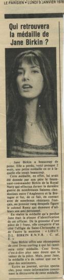 Jane Birkin article presse française