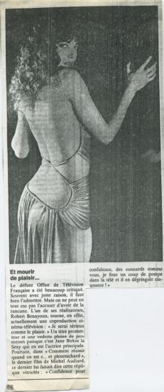 Jane Birkin article presse française