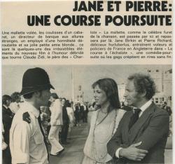 Jane Birkin La course à l'échalote article presse française