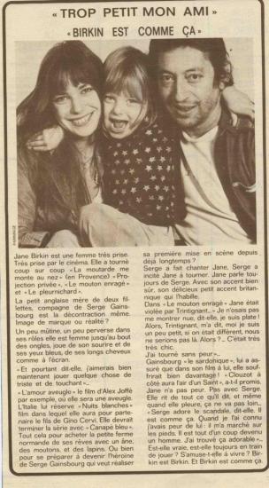 jane birkin article de presse