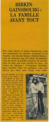 Jane Birkin et Serge Gainsbourg presse française