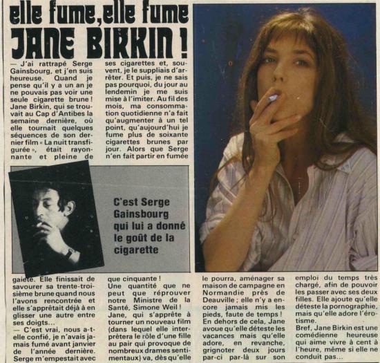 Jane Birkin presse française
