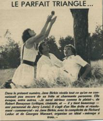 Jane Birkin presse française Sérieux comme le plaisir