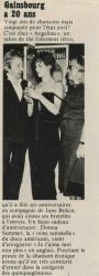 Jane Birkin et Serge Gainsbourg presse française Paris Match 5 mai 1978